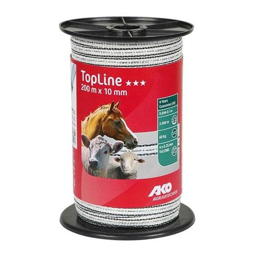 AKOWeidezaunband TopLine 200 m 10 mm