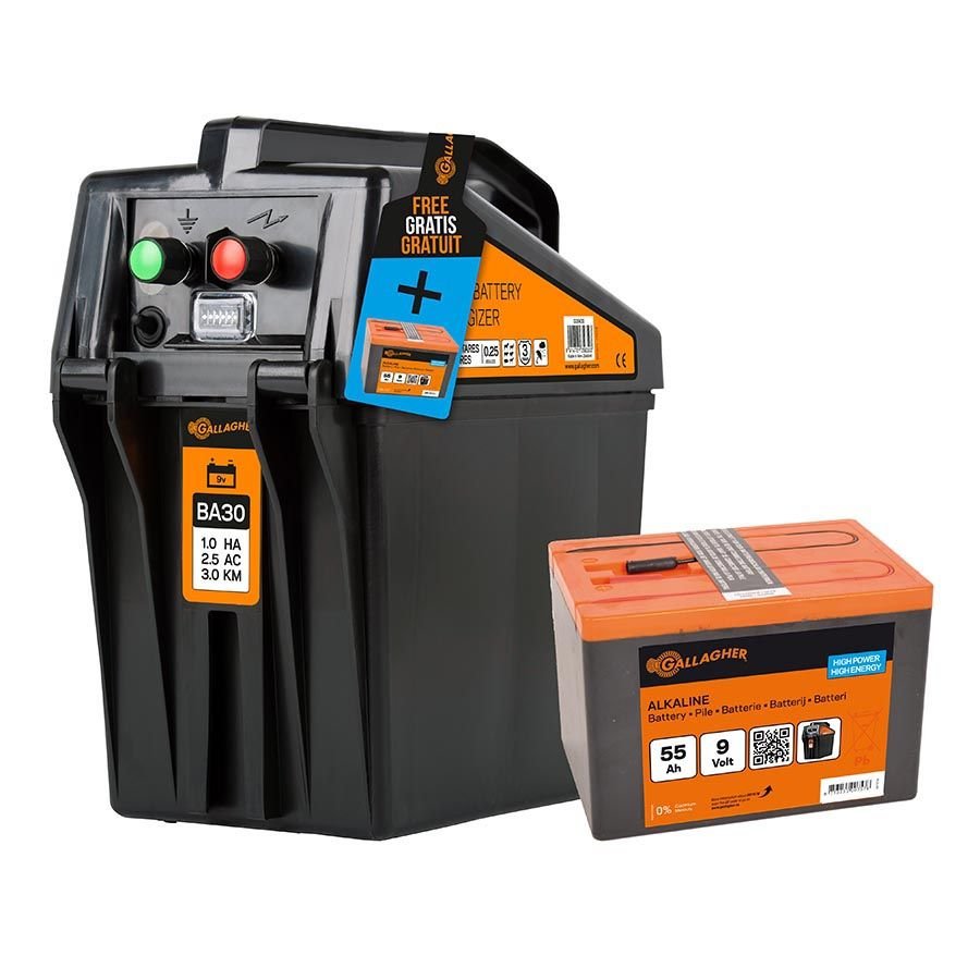 Gallagher BA30 Batteriegerät (9/12 V) + Inkl. GRATIS Batterie - agrocheval