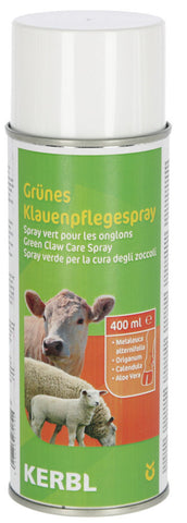 Grünes Klauenpflegespray für Rinder und Schafe