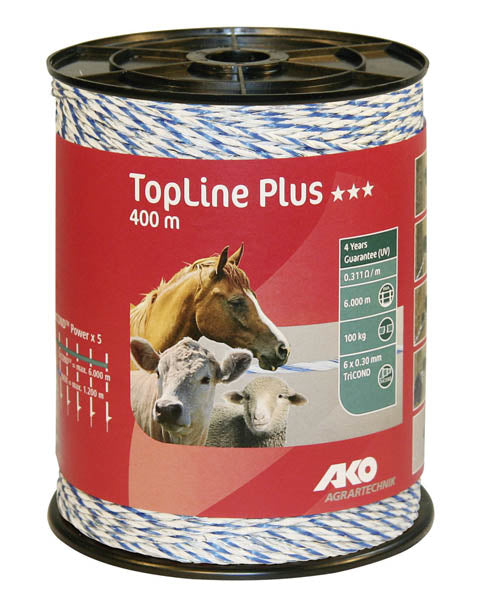 TopLine Plus Weidezaunlitze 400M Blau